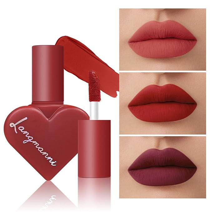 12Pcs Long-Lasting Matte Nude Lip Gloss Lipstick Lip Long-Lasting