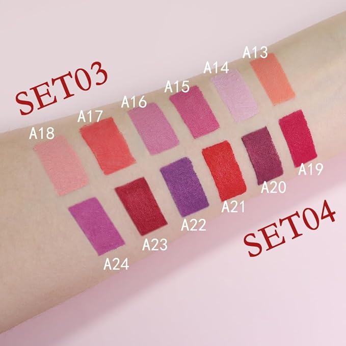 AMY'S DIARY 6 pcs Matte Red Lip Liner Long-Lasting