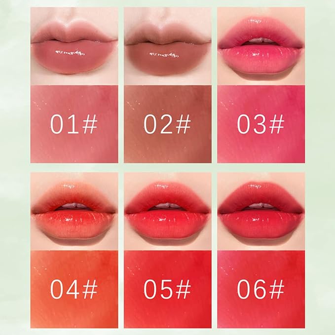 6 Colors Lip Tint Stain Set, Korean Velvet Lip