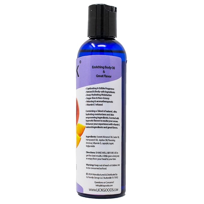 LICK Peach Scented Body Oil -
