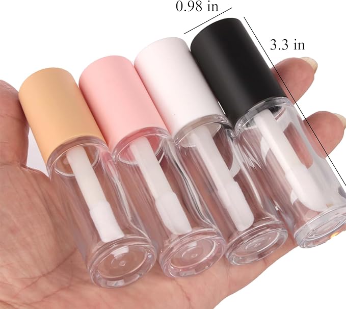 Qeuly 4 Pack Lip Gloss Tubes, 6ml Empty Gloss