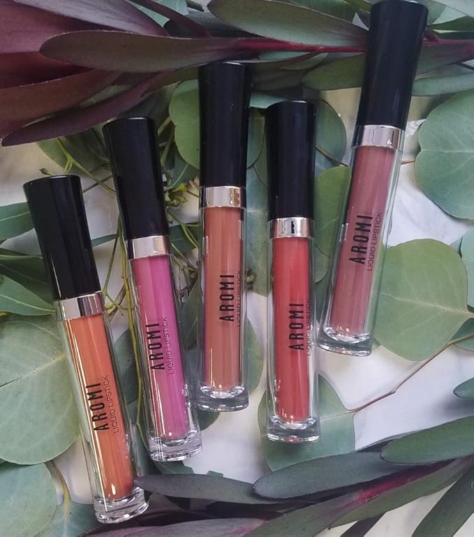 Aromi Ginger Spice Matte Liquid Lipstick | Nutmeg, Terra Cotta Lip Color, Vegan & Cruelty-free Beauty, Burnt Orange, Long-lasting Lipstick for Fall (Ginger Spice)