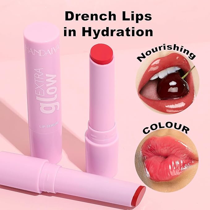 3 Pcs/Set Plumping Lip Gloss Stick, Glass Shine Lipstick Super Moisturizing Lip Color Hydrating Glossy Tinted Balm, Plumps/ Nourishes Lips, Non-Sticky High Shine Smooth Lip Color Balm (Color 04 05 08)