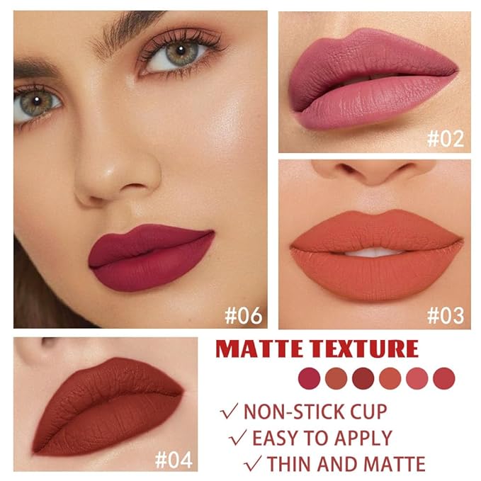 Liquid Matt Lipstick Lipliner Lip Crayons Pack Set,Velvet Makeup,Waterproof&Waterlasting,B