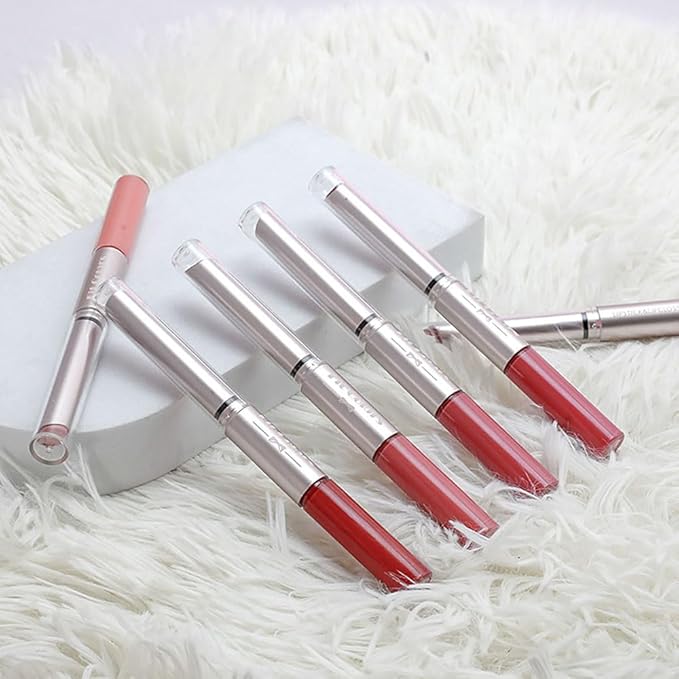 Matte Lipstick Lip Gloss Double-headed Nude Velvet Multicolor Gloss