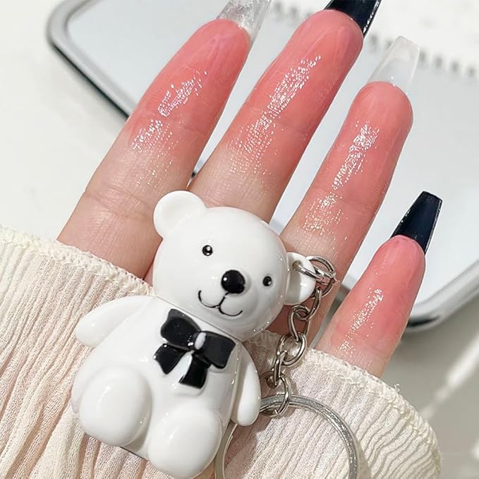 Yasovigi Bear Lip Gloss Keychain, Mirror Lip Tint Yasovigi