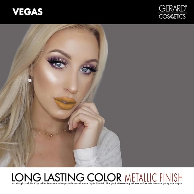 Gerard Cosmetics Metal Matte Liquid Lipstick Vegas | Gerard