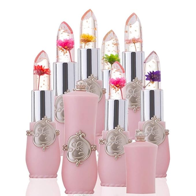 6PCS Transparent Color Change Lip Balm Moisturizer Pink Change