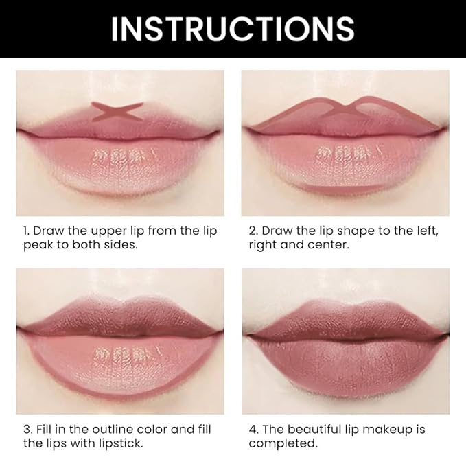 evpct 1Pcs Light Nude Beige Matte Lip Line