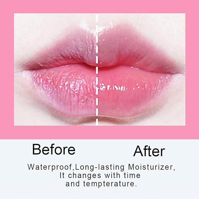 3Pcs Clear Magic Color Jelly Lipstick,Crystal Jelly Flower Color Changing Moisturizing Lip Gloss, Crystal Aloe Vera Lip Balm,Long Lasting PH Clear Temperature Lip Stick