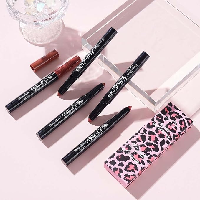 Three Lipstick Automatic Rotary High Pigment Red Pink High