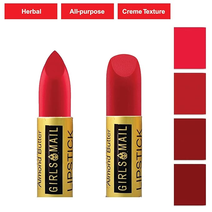 Hollywood Inspired Luxury Makeup Lipstick Twin Pack Award Winning Legend Dark Red Pieces Infused With Sweet Almond Oil That Hydrates Nourish & Deliver Pigment Rich Colour