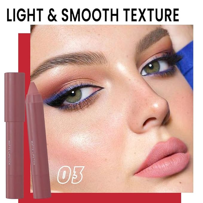 BINGBRUSH Crayon Matte Longwear Lipstick Pack Set,Moisture Sm