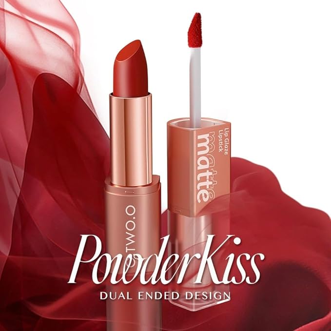 2-in-1 Matte Lip Gloss & Lipstick - Waterproof, Gloss