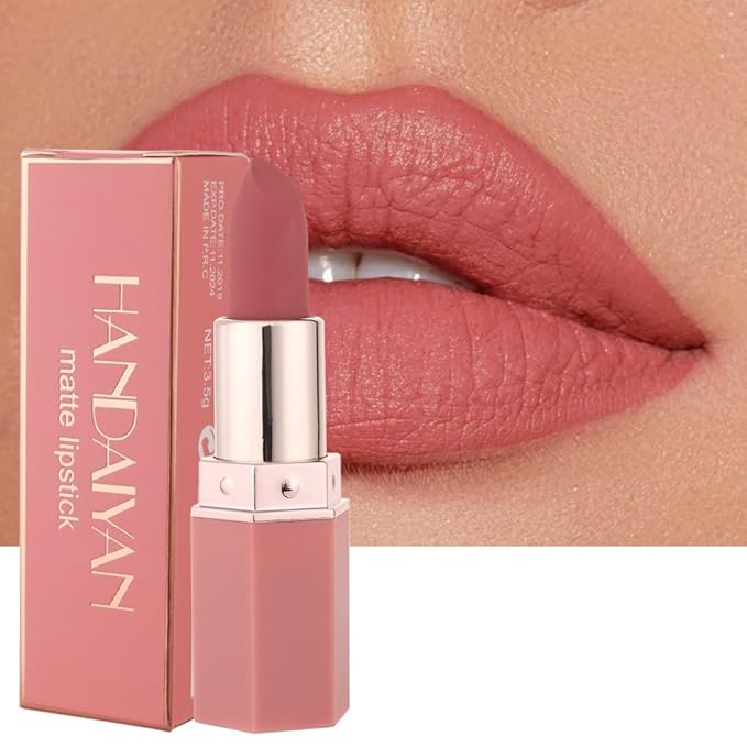6-Color Matte Moisturizing Non-stick Cup Matte Lipstick, Long-Lasting Moisturizing