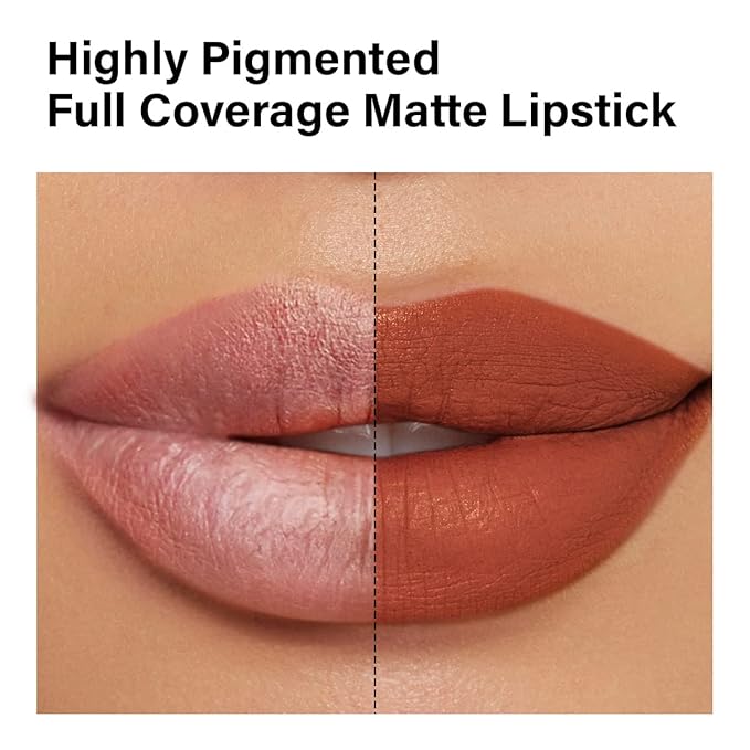 Matte Lipstick Hydrating Lip Color Makeup, Highly Pigmented Lipstick with Moisturizing Formula, Lightweight, Smooth, M27