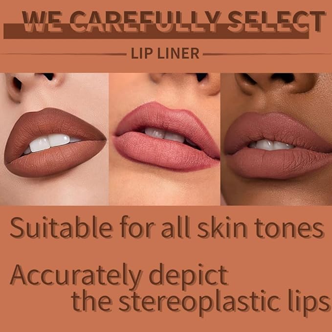 AMY'S DIARY 6 pcs Matte Red Lip Liner Long-Lasting