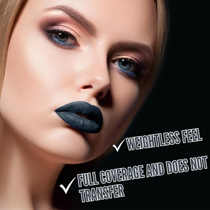 Mynena Grey Long-Lasting Matte Liquid Lipstick Intense Color Smudge-Proof & Waterproof Comfortable Hydrating Shea Butter Vegan & Cruelty-Free | Alvira