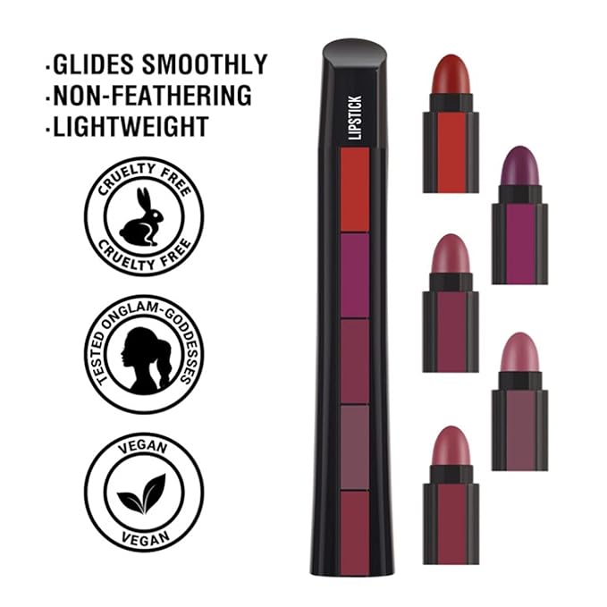 5Pcs Matte Lipstick Set + 5Pcs Matte Cream Countour/Highlight