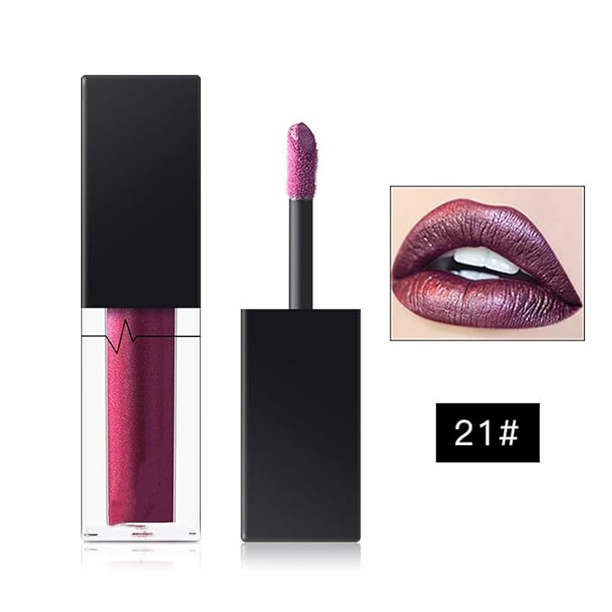 MAEPEOR Metallic Liquid Lipstick 24 Color Metal Diamond Long