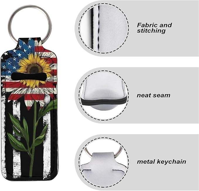 Horeset Lipstick Holder Keychains Fashion Simple Clip On Gloss