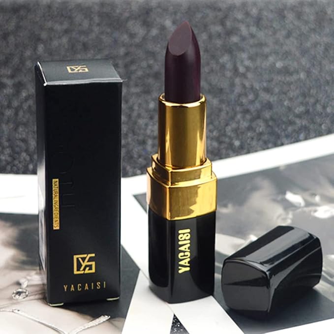 Black Color Changing Lipstick, Magic Color Changing lip balm(Black Change into Brick Red), Natural Moisturizing Lip Balm Labiales Magicos Nutritious Lazy Lipstick For Women (Black)