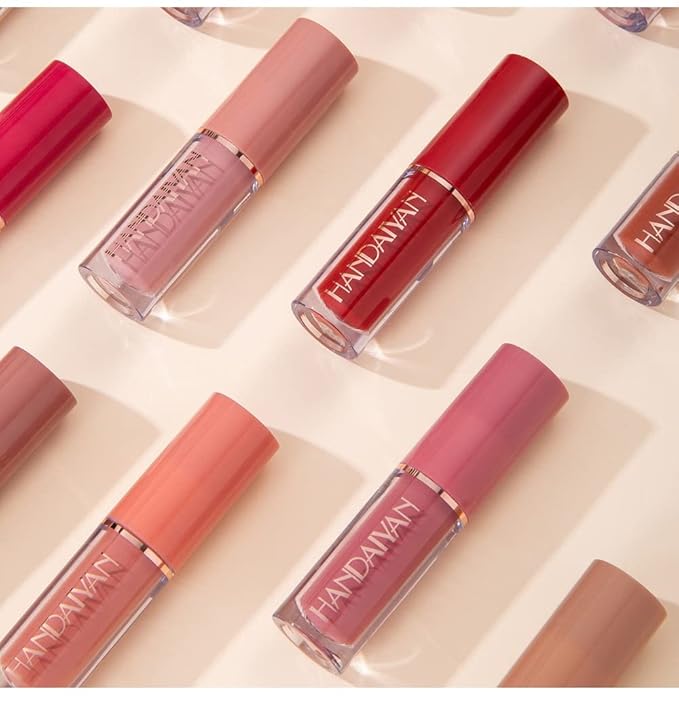 12 Colors Matte Nude Lipstick Set Velvety Long Long