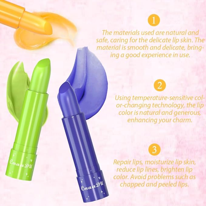BINGBRUSH 3Pcs Color Changing Lipstick Queen,Long Lasting Lip BINGBRUSH