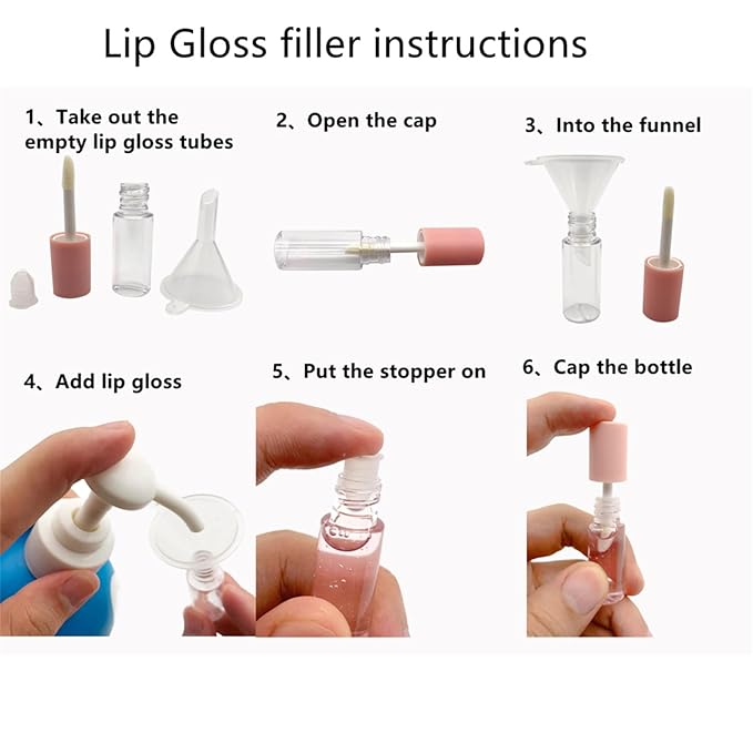 3.5ML Mini Lip Gloss Tubes Empty With Wand 3.5ML