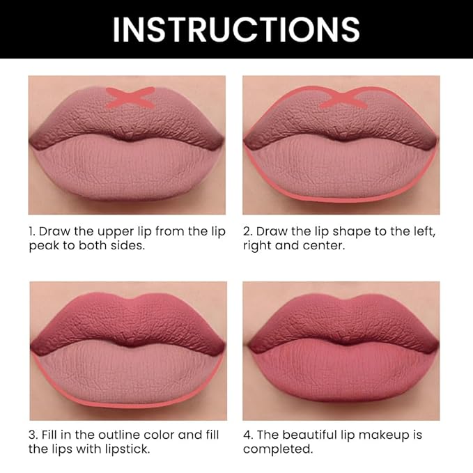 evpct 1Pcs Lip Liner and Lipstick Set Kit Lip