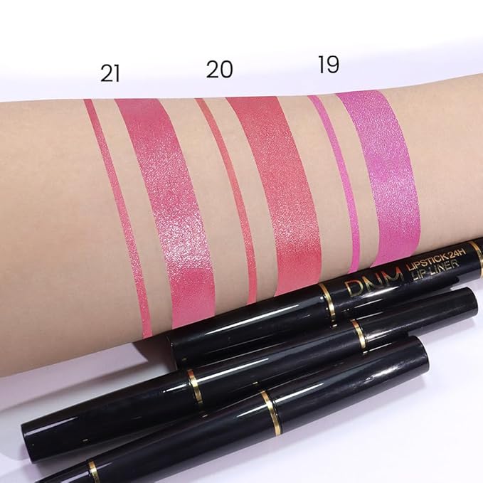 evpct 1Pcs Rose Pink Metallic Shine Shimmer Lip