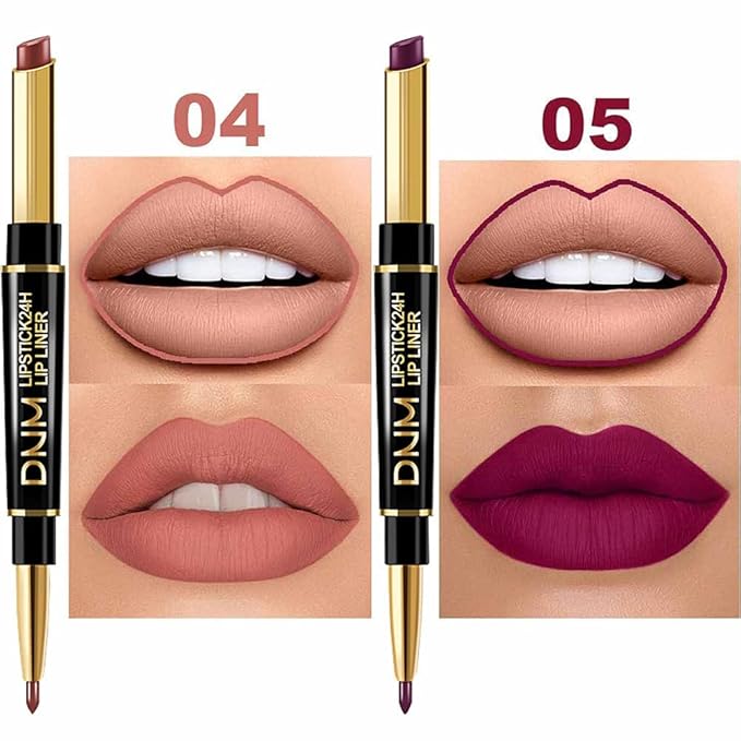 evpct 6Pcs Lip Liner and Lipstick Combo Set, Lip