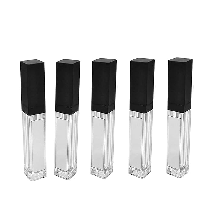 10 Pcs 7.5ml Square Clear Plastic Lip Gloss 7.5ml