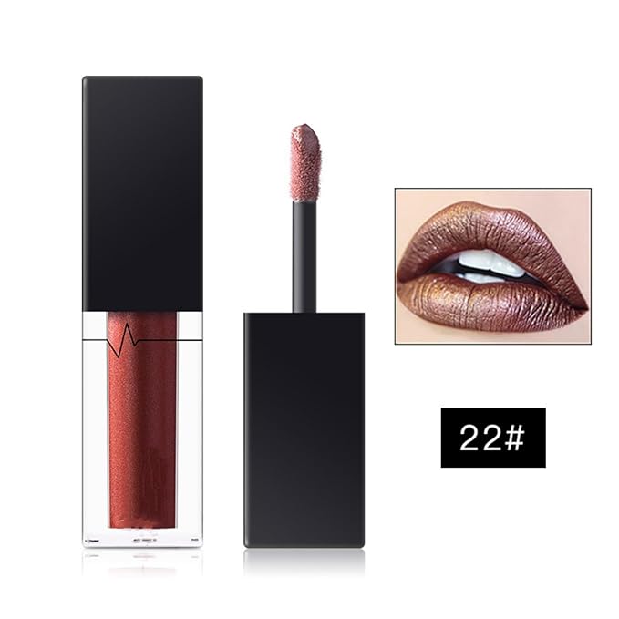 MAEPEOR Metallic Liquid Lipstick 24 Color Metal Diamond Long