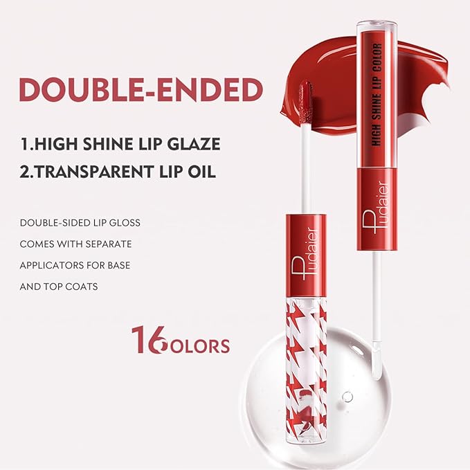 Liquid Lipstick with Clear Lip Gloss, Liquid Lip Gloss,
