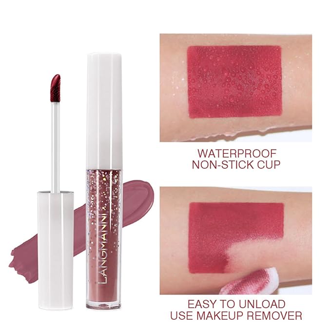 24Pcs Long-Lasting Matte Nude Lip Gloss Lipstick Lip Long-Lasting