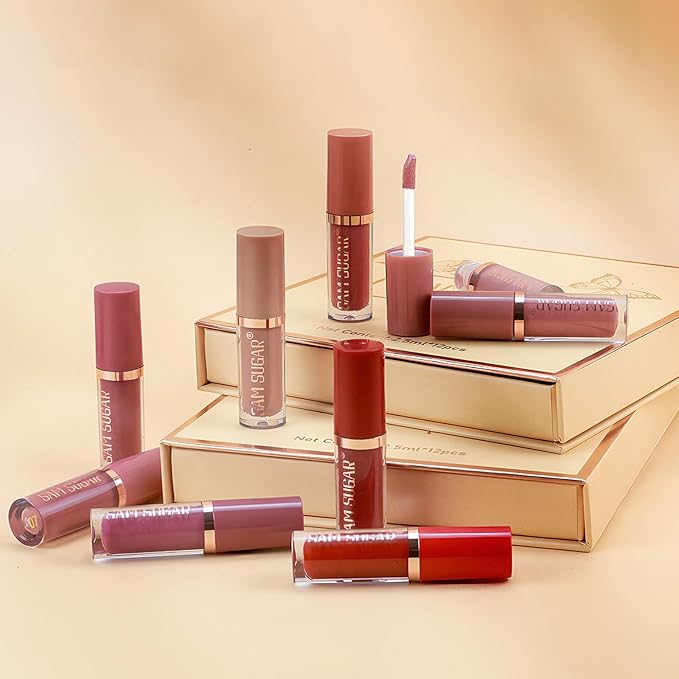 12 Colors Matte Liquid Lipstick Set, Nude Liquid Lipstick
