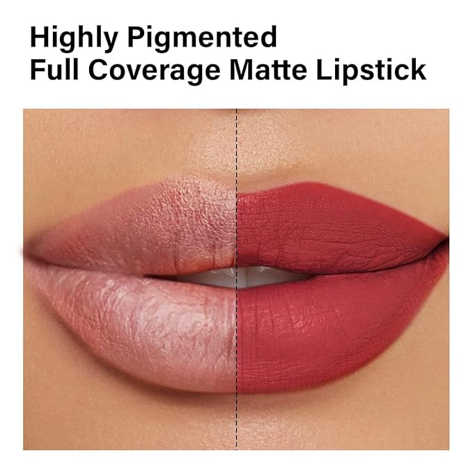 Matte Lipstick Hydrating Lip Color Makeup, Highly Pigmented Lipstick with Moisturizing Formula, Lightweight, Smooth, M11