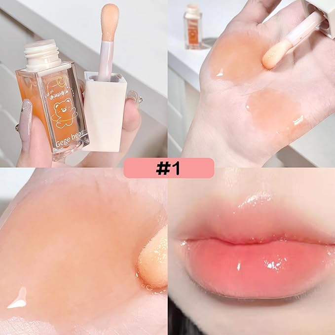 4 colors Lip Gloss Sets,Natural Moisturizing Lip Care- Gloss