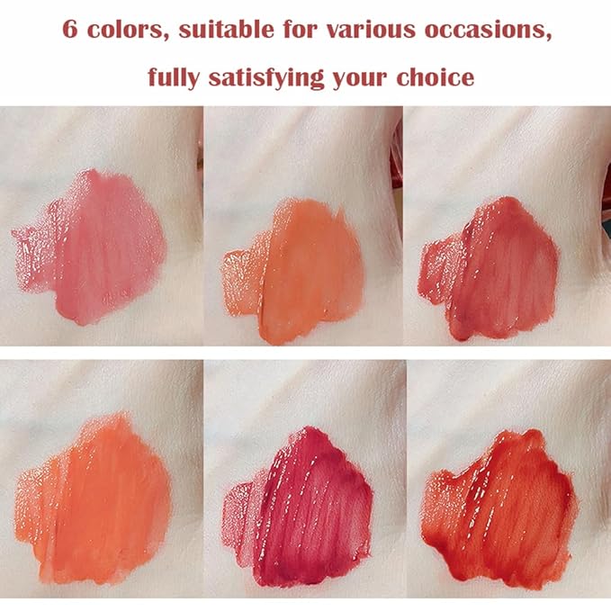 Yasovigi 6pcs Jelly Lip Gloss Bear Lip Stain Yasovigi