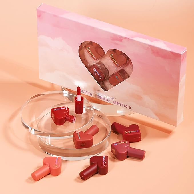 12Pcs Long-Lasting Matte Nude Lip Gloss Lipstick Lip Long-Lasting