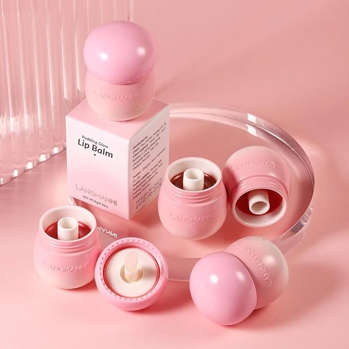 Mushroom Milk Can Lip Jelly Lipstick, Silicone Brush Pudding