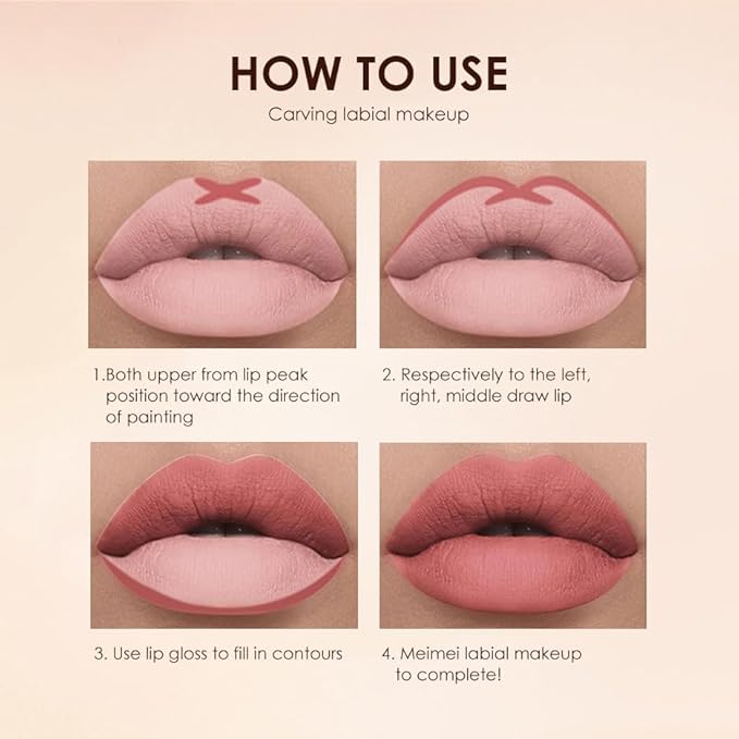 BONNIE CHOICE 12Pcs Matte Liquid Lipstick + Lip Matching