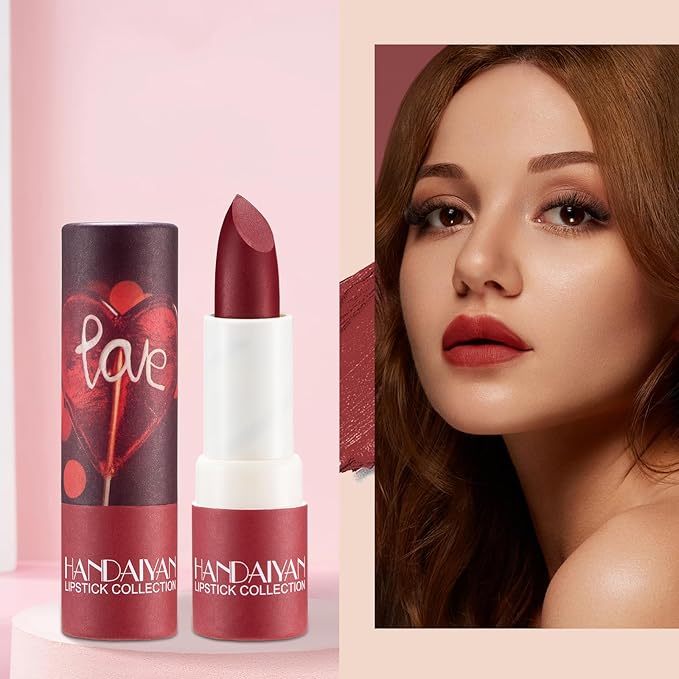 Lipstick for Women 4Pcs,Nude Lipstick Set,Lipstick Long Lasting,Velvet Lipstick