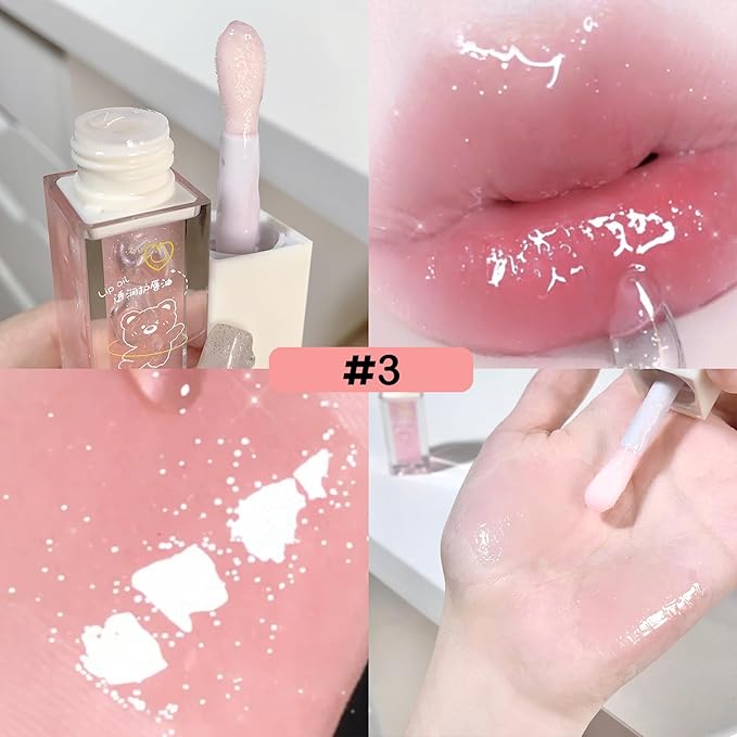 4 colors Lip Gloss Sets,Natural Moisturizing Lip Care- Gloss
