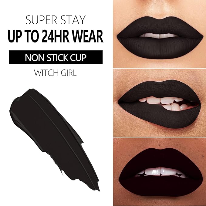 MAKI YIKA Black Lipstick for Women Color Stay Lipstick