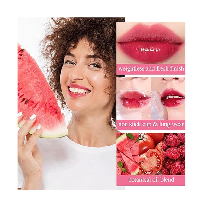 4 Colors Lip Tint Stain Set,3 in 1 Lip Eyes and Cheeks Tint Stain Lip Glaze,Velvet Matte Mini Liquid Lipstick, Hydrating Moisturizing Long-Lasting Non-Stick Cup Lip Gloss