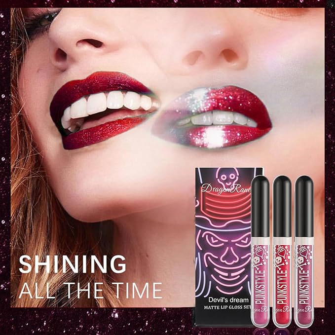 NVLEPTAP 3PCS Liquid Glitter Lipstick Glitter Lip Gloss Glitter