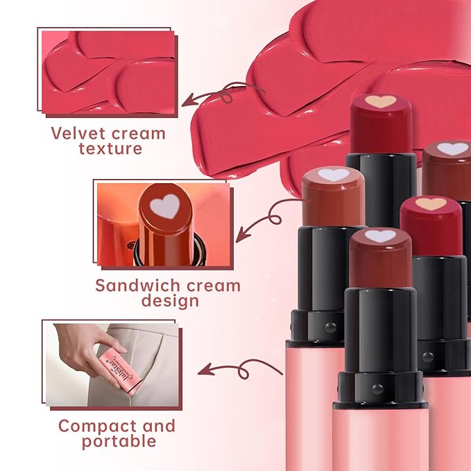 3 Colors Lipstick Set, Hydrating Tinted Lip Balm Hydrating