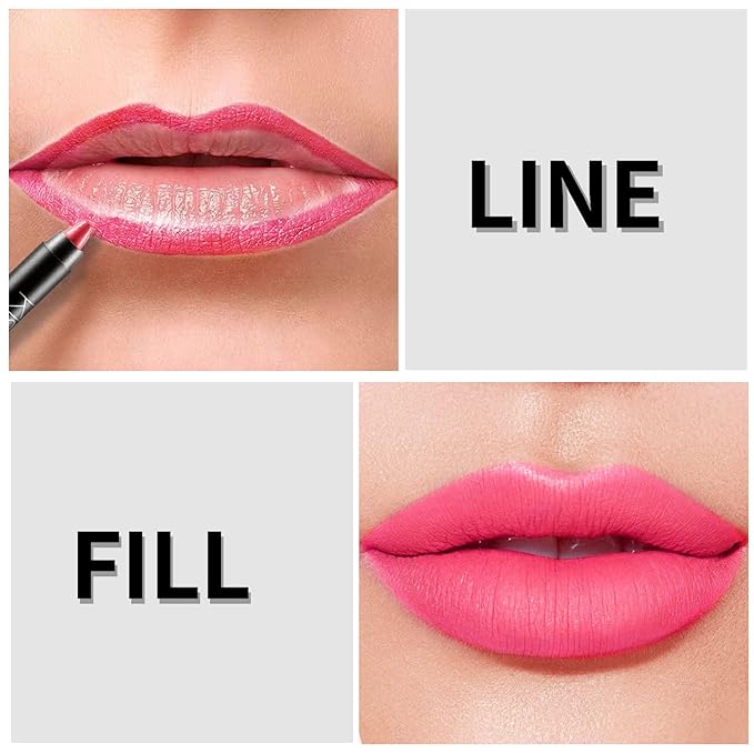 Boobeen Matte Lipstick Pencil Lip Crayon Stick Matte Velvet Lipgloss Creamy Lip Liner Full Coverage High Pigment Waterproof Non-Fade Lipstick for Women, Matte Lip Stain with Smooth Makeup (#04)